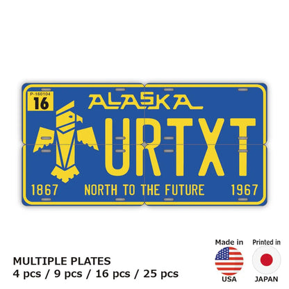 【マルチプレート】アラスカ67/オリジナルアメリカナンバープレート PL8HERO
