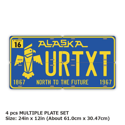【マルチプレート】アラスカ67/オリジナルアメリカナンバープレート PL8HERO
