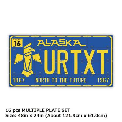 【マルチプレート】アラスカ67/オリジナルアメリカナンバープレート PL8HERO