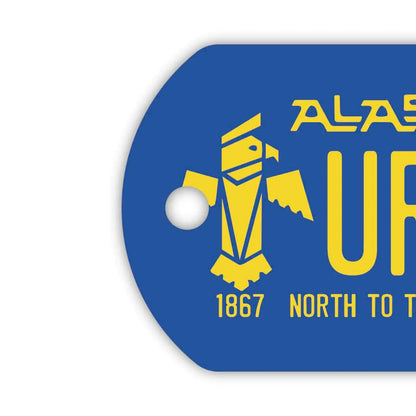 【ドッグタグ】アラスカ67/オリジナルアメリカナンバープレート型 キーホルダー PL8HERO