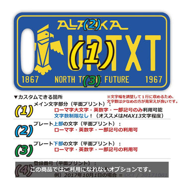 【行李牌】阿拉斯加67 / 原装美国车牌造型，时尚防丢标签