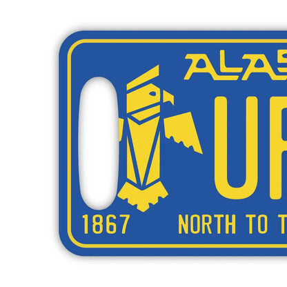 【ラゲッジタグ】アラスカ67/オリジナルアメリカナンバープレート型・おしゃれ ・紛失防止タグ PL8HERO