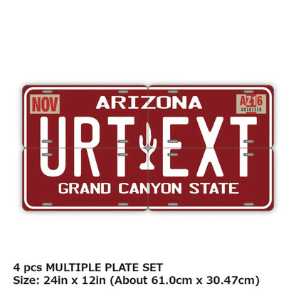 【マルチプレート】アリゾナ80s/オリジナルアメリカナンバープレート PL8HERO