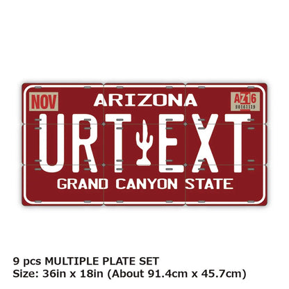 【マルチプレート】アリゾナ80s/オリジナルアメリカナンバープレート PL8HERO