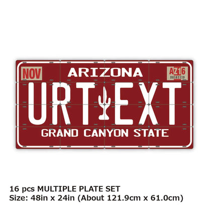 【マルチプレート】アリゾナ80s/オリジナルアメリカナンバープレート PL8HERO