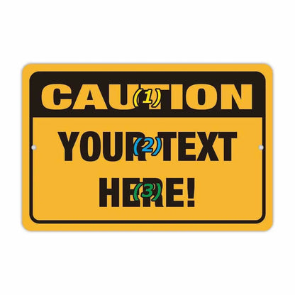 【長方形看板】注意！CAUTION看板/アメリカ製オリジナル看板(約20x30cm) PL8HERO