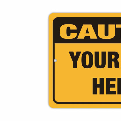 【長方形看板】注意！CAUTION看板/アメリカ製オリジナル看板(約20x30cm) PL8HERO