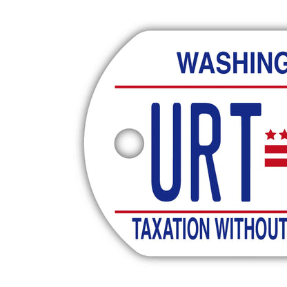 【犬用迷子札・ドッグタグ】ワシントンDC/オリジナルアメリカナンバープレート型 キーホルダー PL8HERO