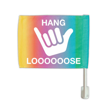 【カーフラッグ】HANG LOOSE/ハングルース/自動車用オリジナルフラッグ・旗
