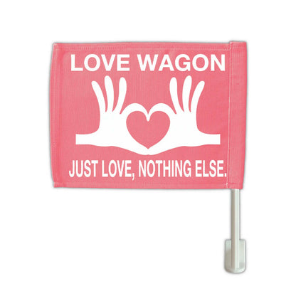 【カーフラッグ】LOVE/ラブ/自動車用オリジナルフラッグ・旗 PL8HERO