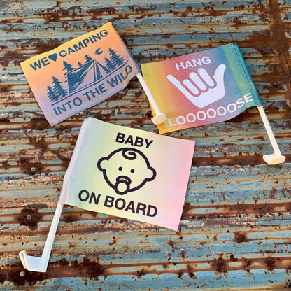 【カーフラッグ】LOVE/ラブ/自動車用オリジナルフラッグ・旗 PL8HERO