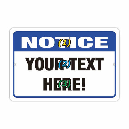 【長方形看板】お知らせ！NOTICE看板/アメリカ製オリジナル看板(約20x30cm) PL8HERO