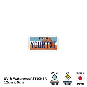 [Sticker] Utah / Original American license plate type / water resistant / weather resistant / outdoor OK