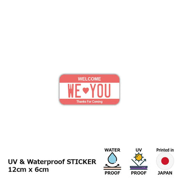 [Sticker] Color / Pink / Original American license plate type / Water resistant / Weather resistant / Outdoor OK