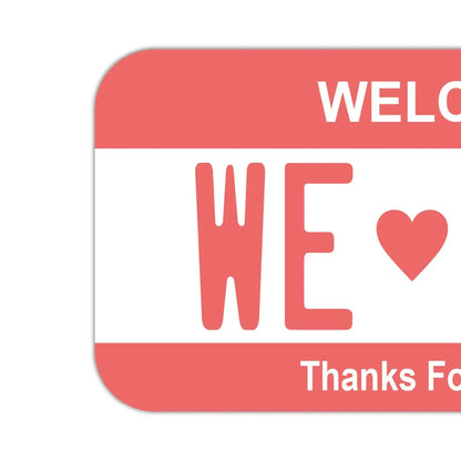 【ステッカー】カラー・ピンク/オリジナルアメリカナンバープレート型・耐水・耐候・屋外OK PL8HERO