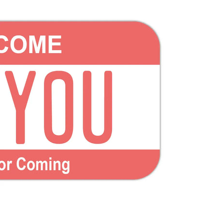 【ステッカー】カラー・ピンク/オリジナルアメリカナンバープレート型・耐水・耐候・屋外OK PL8HERO