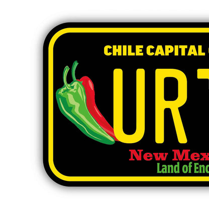 【ステッカー】ニューメキシコ・チリペッパー/オリジナルアメリカナンバープレート型・耐水・耐候・屋外OK PL8HERO