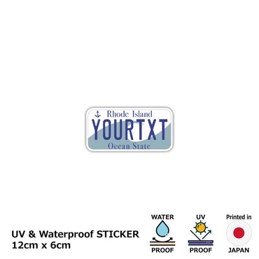 [Sticker] Rhode Island / Original American license plate type / water resistant / weather resistant / outdoor OK