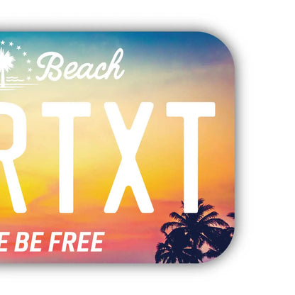 【ステッカー】サンセット/オリジナルアメリカナンバープレート型・耐水・耐候・屋外OK PL8HERO