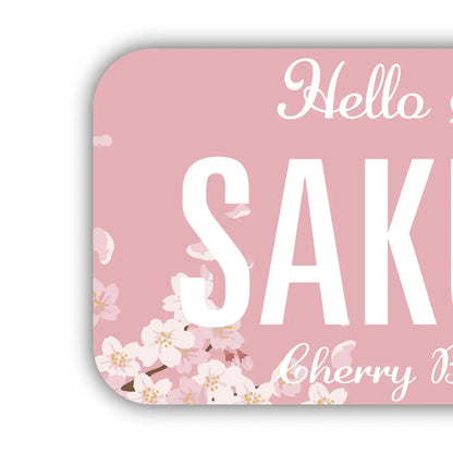 【ステッカー】サクラ/オリジナルアメリカナンバープレート型・耐水・耐候・屋外OK PL8HERO