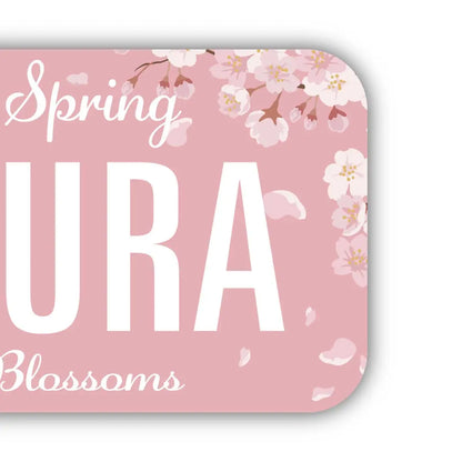 【ステッカー】サクラ/オリジナルアメリカナンバープレート型・耐水・耐候・屋外OK PL8HERO