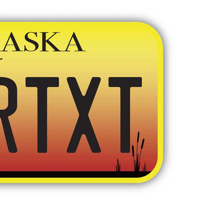 【ステッカー】ネブラスカ/オリジナルアメリカナンバープレート型・耐水・耐候・屋外OK PL8HERO