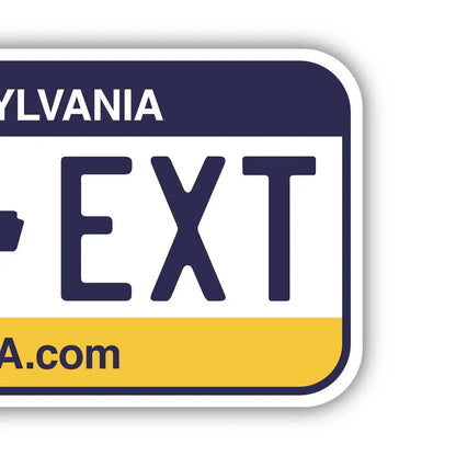 【ステッカー】ペンシルバニア/オリジナルアメリカナンバープレート型・耐水・耐候・屋外OK PL8HERO