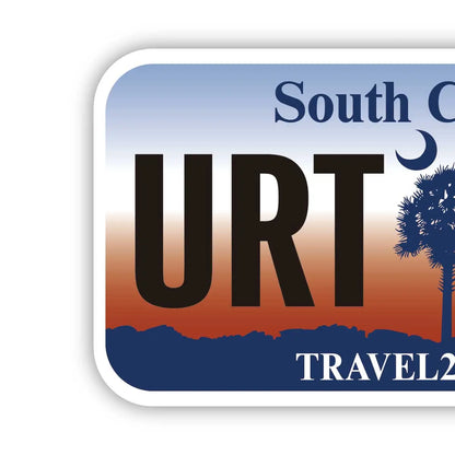 【ステッカー】サウスカロライナ/オリジナルアメリカナンバープレート型・耐水・耐候・屋外OK PL8HERO