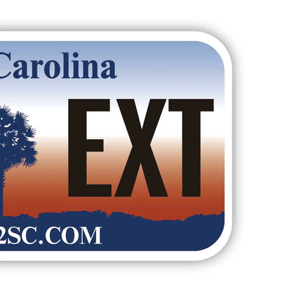 【ステッカー】サウスカロライナ/オリジナルアメリカナンバープレート型・耐水・耐候・屋外OK PL8HERO