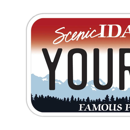 【ステッカー】アイダホ/オリジナルアメリカナンバープレート型・耐水・耐候・屋外OK PL8HERO