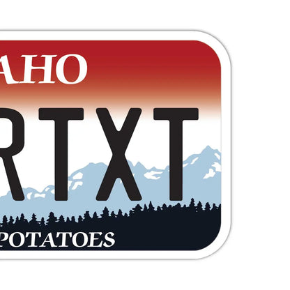 【ステッカー】アイダホ/オリジナルアメリカナンバープレート型・耐水・耐候・屋外OK PL8HERO