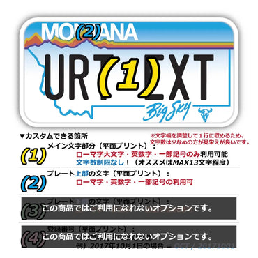 [Sticker] Montana / Original American license plate type / water resistant / weather resistant / outdoor OK