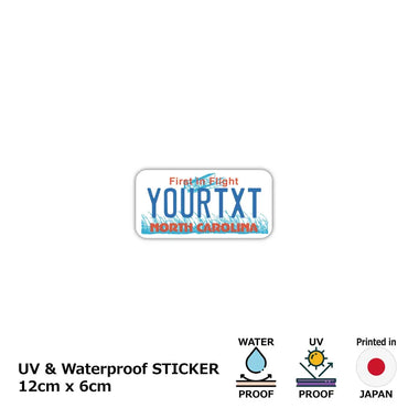 [Sticker] North Carolina / Original American license plate type / water resistant / weather resistant / outdoor OK