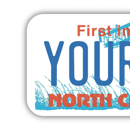 【ステッカー】ノースカロライナ/オリジナルアメリカナンバープレート型・耐水・耐候・屋外OK PL8HERO