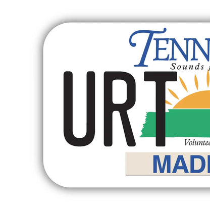 【ステッカー】テネシー/オリジナルアメリカナンバープレート型・耐水・耐候・屋外OK PL8HERO