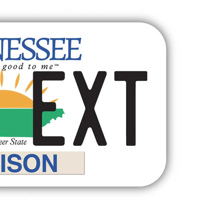 【ステッカー】テネシー/オリジナルアメリカナンバープレート型・耐水・耐候・屋外OK PL8HERO