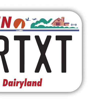 【ステッカー】ウィスコンシン/オリジナルアメリカナンバープレート型・耐水・耐候・屋外OK PL8HERO