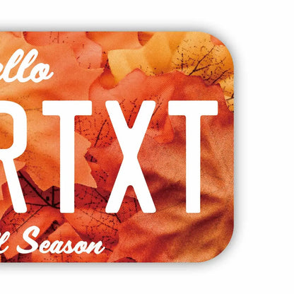 【ステッカー】紅葉・レッド/オリジナルアメリカナンバープレート型・耐水・耐候・屋外OK PL8HERO