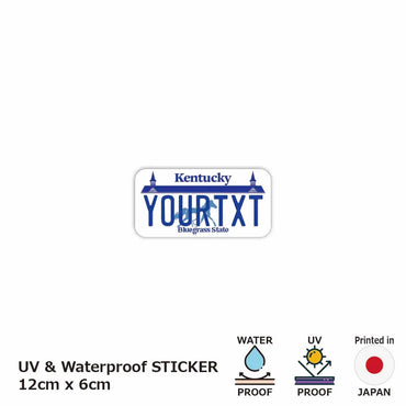 [Sticker] Kentucky / Original American license plate type / water resistant / weather resistant / outdoor OK