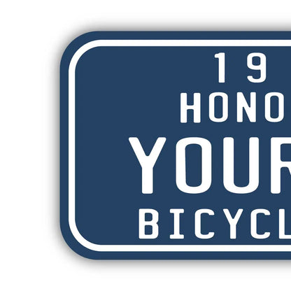 【ステッカー】ハワイ自転車タグ・ブルー/オリジナルアメリカナンバープレート型・耐水・耐候・屋外OK PL8HERO