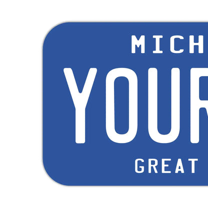 【ステッカー】ミシガン/オリジナルアメリカナンバープレート型・耐水・耐候・屋外OK PL8HERO