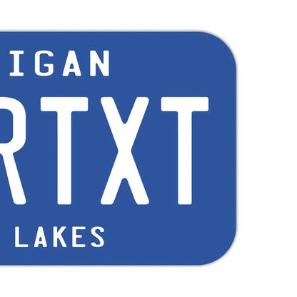 【ステッカー】ミシガン/オリジナルアメリカナンバープレート型・耐水・耐候・屋外OK PL8HERO