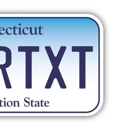 【ステッカー】コネチカット/オリジナルアメリカナンバープレート型・耐水・耐候・屋外OK PL8HERO
