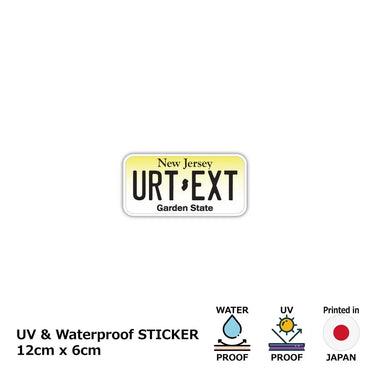 [Sticker] New Jersey / Original American license plate type / water resistant / weather resistant / outdoor OK