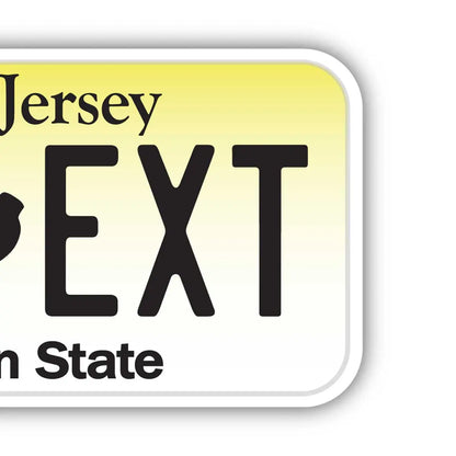 【ステッカー】ニュージャージー/オリジナルアメリカナンバープレート型・耐水・耐候・屋外OK PL8HERO