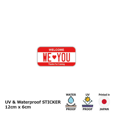 [Sticker] Color / Red / Original American license plate type / Water resistant / Weather resistant / Outdoor OK