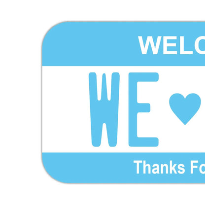 【ステッカー】カラー・ブルー/オリジナルアメリカナンバープレート型・耐水・耐候・屋外OK PL8HERO