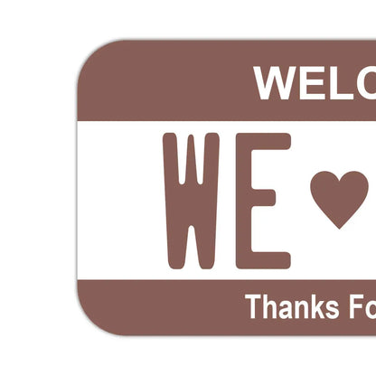 【ステッカー】カラー・ブラウン/オリジナルアメリカナンバープレート型・耐水・耐候・屋外OK PL8HERO