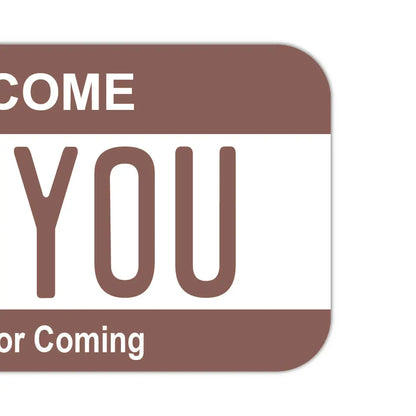 【ステッカー】カラー・ブラウン/オリジナルアメリカナンバープレート型・耐水・耐候・屋外OK PL8HERO