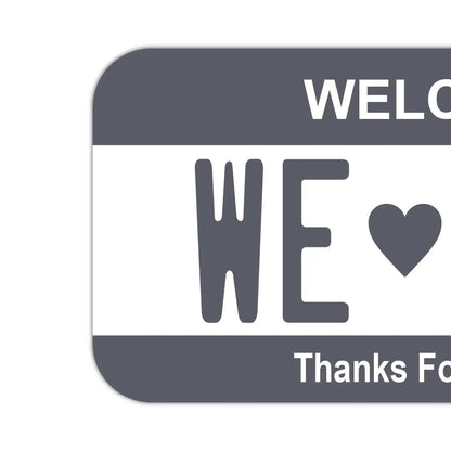 【ステッカー】カラー・グレー/オリジナルアメリカナンバープレート型・耐水・耐候・屋外OK PL8HERO